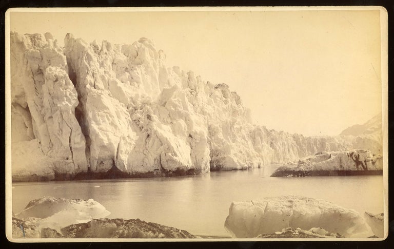 (#166687) FACE OF MUIR GLACIER, FROM THE TOP. No. 5038. Albumen print. Alaska, Muir Glacier.