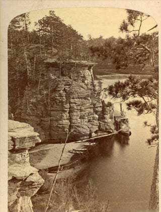 EIGHT PHOTOGRAPHIC VIEWS OF THE DELLS OF THE WISCONSIN. Albumen prints.