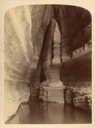 EIGHT PHOTOGRAPHIC VIEWS OF THE DELLS OF THE WISCONSIN. Albumen prints.