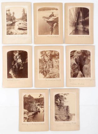 EIGHT PHOTOGRAPHIC VIEWS OF THE DELLS OF THE WISCONSIN. Albumen prints.