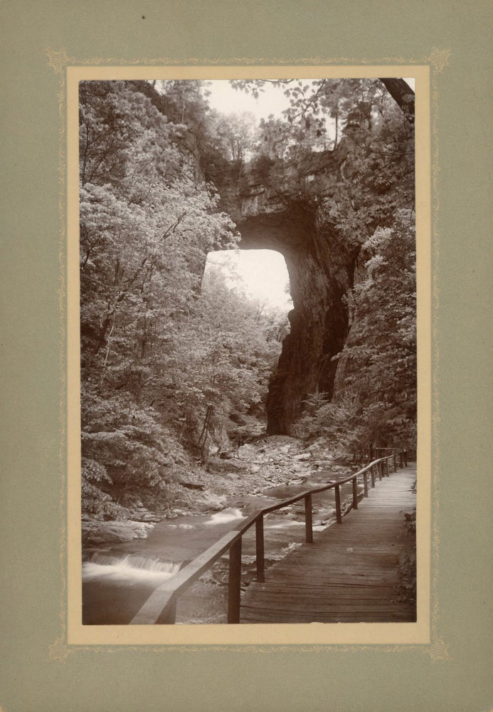 (#166695) NATURAL BRIDGE OF VIRGINIA. Albumen print. Virginia, Shenandoah Valley, Virginia Natural Bridge.