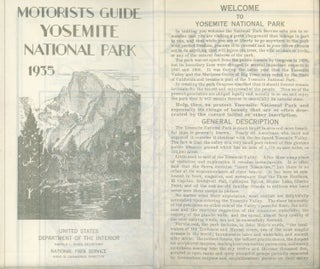 #166716) Motorists guide Yosemite National Park 1935[.] United States Department of the Interior...