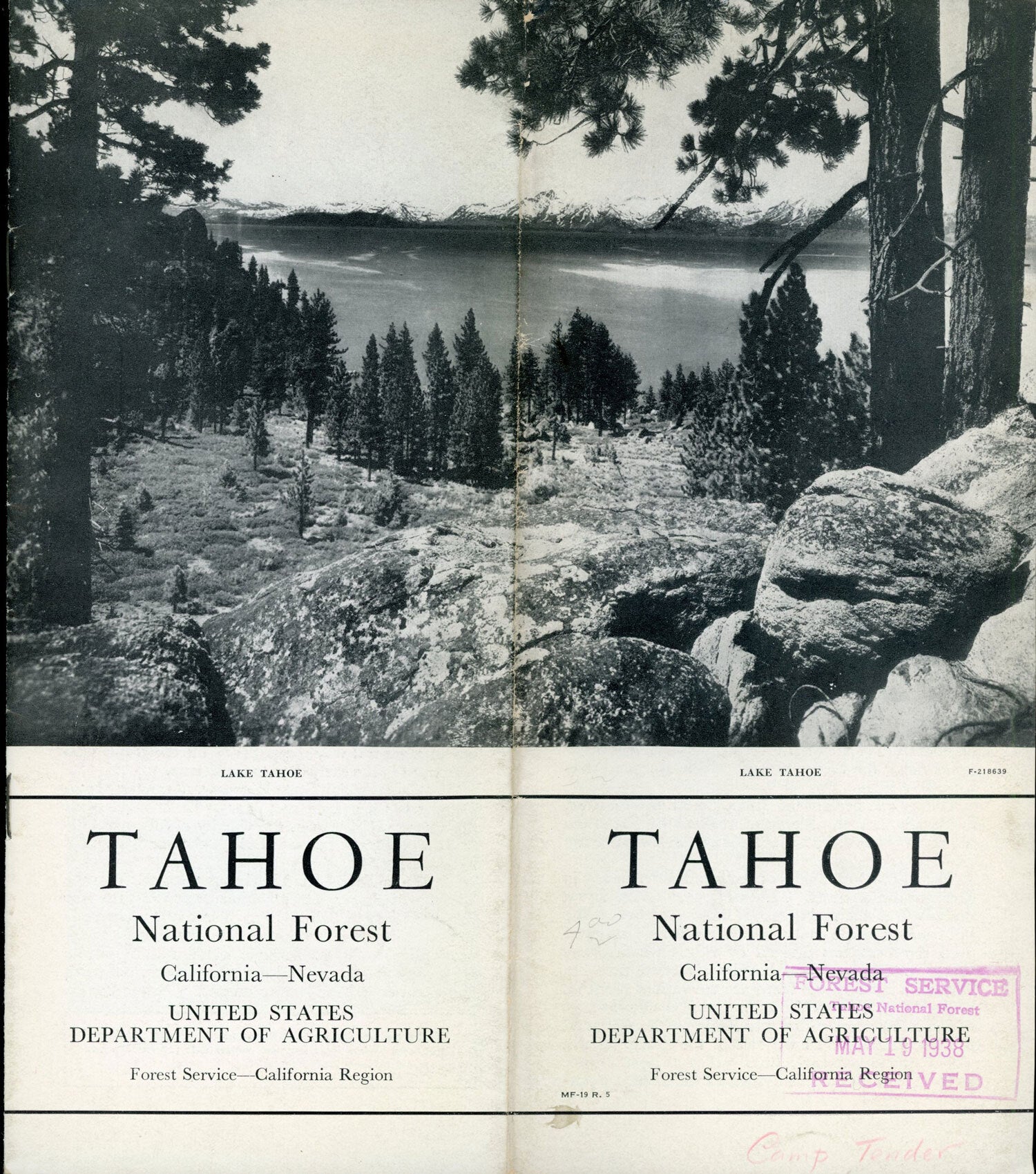 Tahoe National Forest California Nevada United States Department of