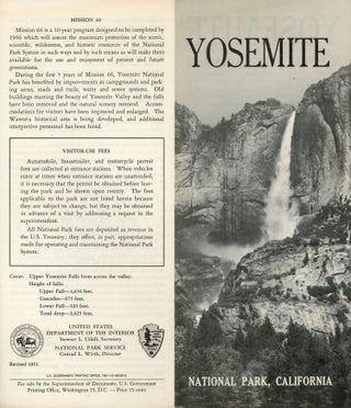 #166738) Yosemite National Park, California [cover title]. UNITED STATES. DEPARTMENT OF THE...