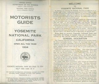 #166811) Motorists guide Yosemite National Park California open all year 1934 ... [cover title]....