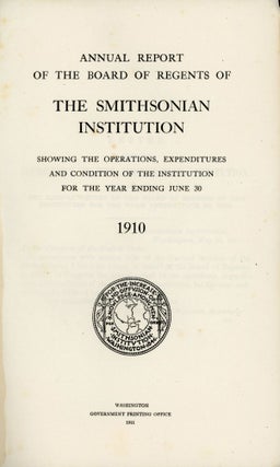 #166872) ANNUAL REPORT OF THE BOARD OF REGENTS OF THE SMITHSONIAN INSTITUTION SHOWING THE...