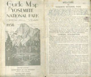#166877) Guide map Yosemite National Park open all year 1936[.] United States Department of the...