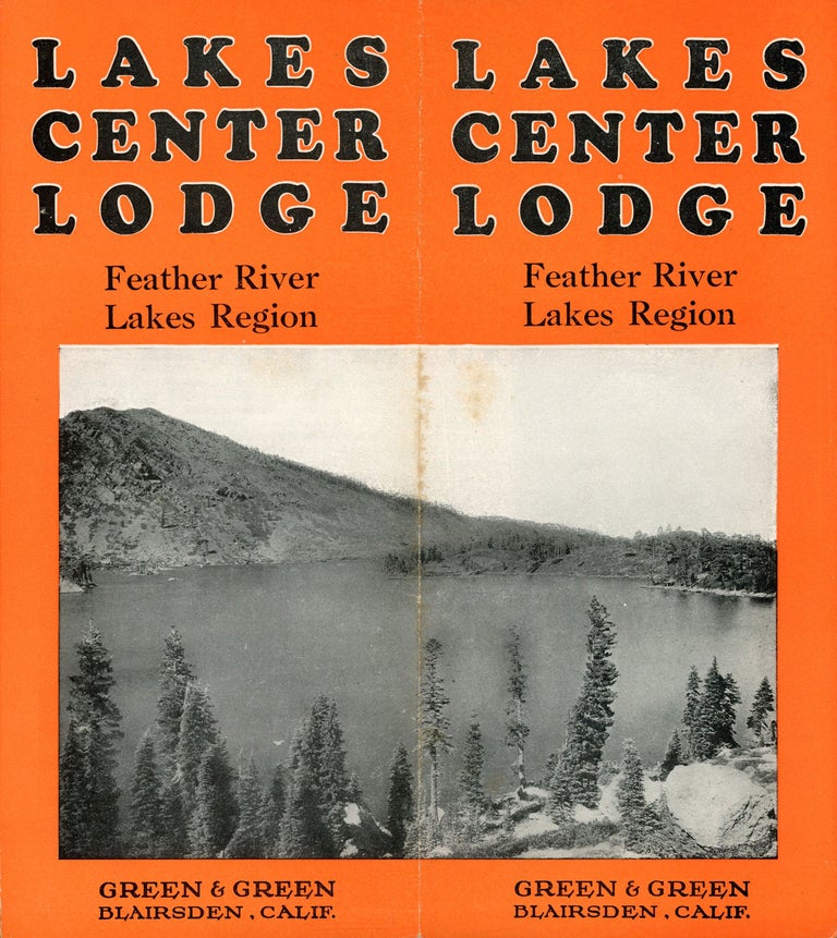 (#166913) LAKES CENTER LODGE FEATHER RIVER LAKES REGION [cover title]. California, Plumas County, Lakes Center Lodge, Green.