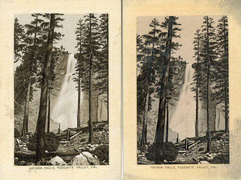 (#166923) Nevada Falls, Yosemite Valley, Cal. [caption title]. Sierra Nevada, Yosemite, Advertising Cards.