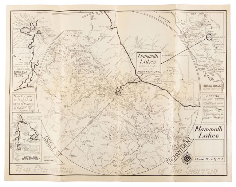 (#166953) Mammoth Lakes Mono County, Cal. HAYDEN MAP CO.