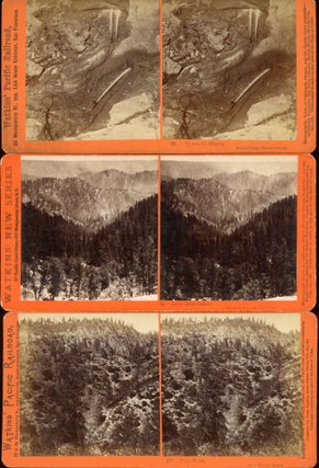 #166957) COLLECTION OF 27 STEREOSCOPIC PHOTOGRAPHS OF THE CENTRAL PACIFIC RAILROAD AND ADJACENT...