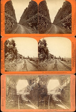 #166960) EIGHT STEREOSCOPIC PHOTOGRAPHS OF THE CENTRAL PACIFIC RAILROAD AND ADJACENT AREAS TAKEN...