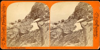 #166961) SNOW SHEDS ON C. P. R. R. Stereoscopic view. Railroads, Central Pacific Railroad