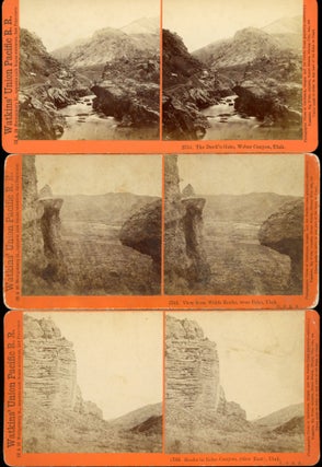 #166962) THREE STEREOSCOPIC PHOTOGRAPHS OF THE UNION PACIFIC RAILROAD AND ADJACENT AREAS TAKEN BY...