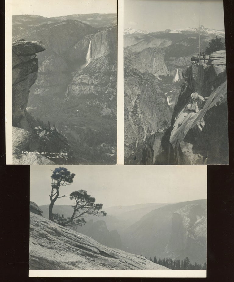 (#167005) 40 REAL PHOTO POSTCARDS OF YOSEMITE VALLEY AND THE MARIPOSA GROVE OF BIG TREES, PROBABLY TAKEN BY TAYLOR IN 1901, THE YEAR BEFORE HE ESTABLISHED "THE THREE ARROWS STUDIO" IN OLD VILLAGE. Harold A. Taylor.
