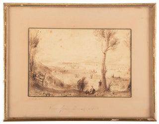 VIEW FROM MOUNT IDA [TROY, NEW YORK]. Original drawing.