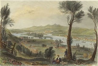 VIEW FROM MOUNT IDA [TROY, NEW YORK]. Original drawing.