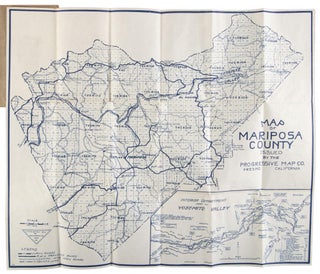#167074) Map of Mariposa County issued by the Progressive Map Co. Fresno California copyrighted ...
