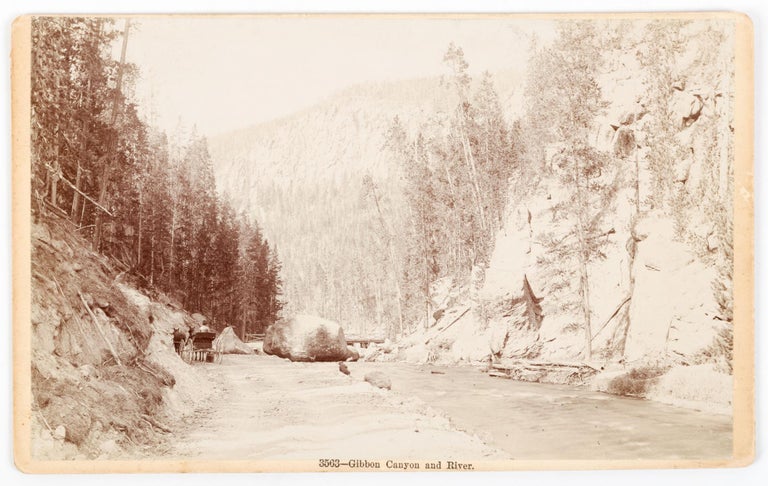 (#167107) GIBBON CANYON AND RIVER. No. 3563. Gelatin silver print. Yellowstone National Park, Frank Jay Haynes.