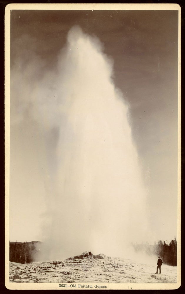 (#167115) OLD FAITHFUL GEYSER. No. 3621. Gelatin silver print. Yellowstone National Park, Frank Jay Haynes.