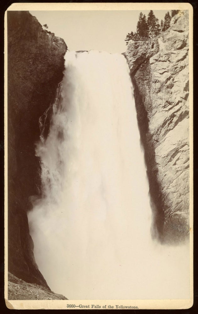 (#167116) GREAT FALLS OF THE YELLOWSTONE. No. 3660. Gelatin silver print. Yellowstone National Park, Frank Jay Haynes.