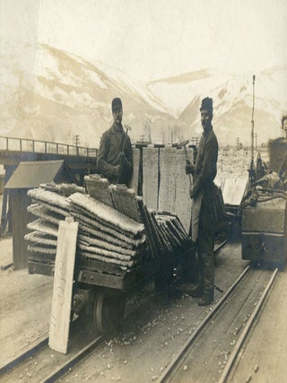 EIGHT PHOTOGRAPHS OF SMELTER OPERATIONS IN MURRAY, UTAH, MERCUR, UTAH, AND ANACONDA, MONTANA, MADE IN 19O2 AND 1903. Silver gelatin prints.
