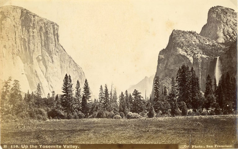 (#167154) [Yosemite Valley] "Up the Yosemite Valley." Albumen cabinet photograph. ISAIAH WEST TABER.