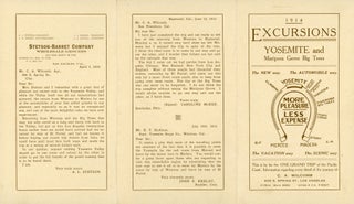 #167197) 1914 excursions Yosemite and Mariposa Grove Big Trees the new way the automobile way ......