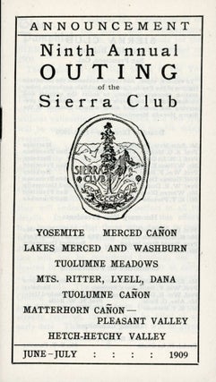 #167198) Announcement ninth annual outing of the Sierra Club Yosemite Merced Cañon lakes Merced...