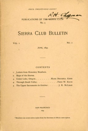 #167210) Sierra Club Bulletin. SIERRA CLUB