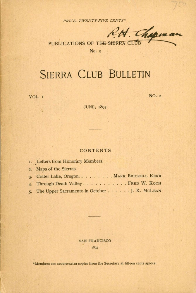 (#167210) Sierra Club Bulletin. SIERRA CLUB.
