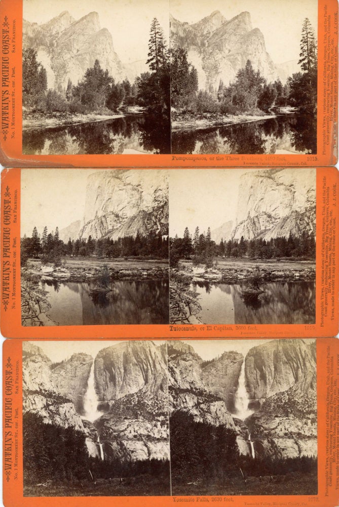 (#167424) Fourteen stereo views of Yosemite Valley and the Mariposa Grove of Big Trees. CARLETON E. WATKINS.