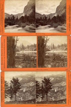 Fourteen stereo views of Yosemite Valley and the Mariposa Grove of Big Trees.