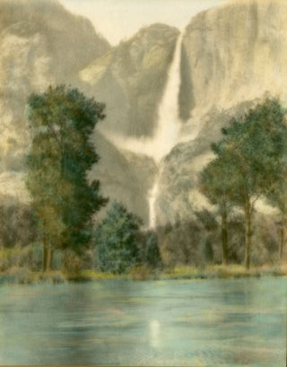 #167546) [Yosemite Valley] Yosemite Falls [title supplied]. Hand colored photograph. UNIDENTIFIED...