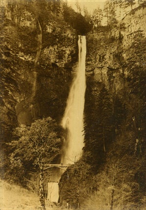 #167563) MULTNOMAH FALLS [title supplied]. Orotone photograph. Oregon, Columbia River Gorge,...