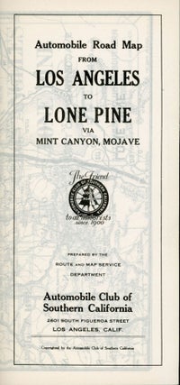 #167572) Automobile road from Los Angeles to Lone Pine via Mint Canyon - Mojave[.] Map service[.]...