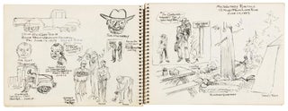 TWO SKETCHBOOKS WITH DRAWINGS BY LEWIS CARLETON RYAN: IN THE REDWOODS JUNE 21, 1952[.] KINGS RIVER CANYON JUNE 23, 1952[.] SKETCHED ON LOCATION ... [with] MT. WHITNEY PORTALS[.] KERN RIVER CANYON[.] SAN SIMON STATE PARK[.] BIG SUR ST. PARK [cover titles].