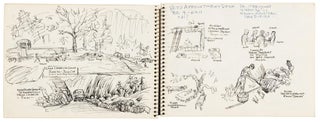 TWO SKETCHBOOKS WITH DRAWINGS BY LEWIS CARLETON RYAN: IN THE REDWOODS JUNE 21, 1952[.] KINGS RIVER CANYON JUNE 23, 1952[.] SKETCHED ON LOCATION ... [with] MT. WHITNEY PORTALS[.] KERN RIVER CANYON[.] SAN SIMON STATE PARK[.] BIG SUR ST. PARK [cover titles].