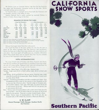 #167638) California snow sports Southern Pacific [cover title]. SOUTHERN PACIFIC COMPANY