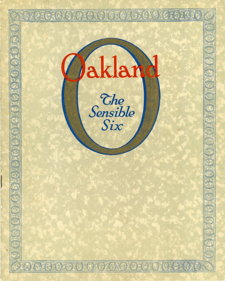 (#167654) OAKLAND THE SENSIBLE SIX. Motor Vehicles, Automobiles, Trade Catalogues.