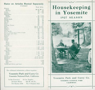 #167676) Housekeeping in Yosemite 1927 Season Yosemite Park and Curry Co. Yosemite National Park...