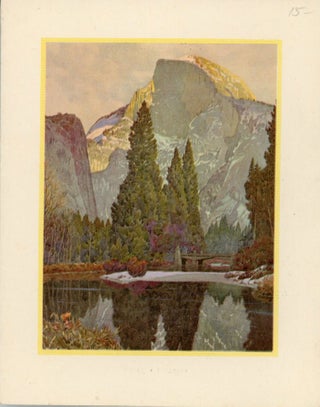 #167697) Camp Curry. 13 water color illustrations of Yosemite National Park reproduced on Camp...