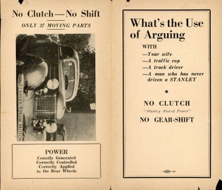 #167704) WHAT'S THE USE OF ARGUING ... [cover title]. Motor Vehicles, Automobiles, Trade Catalogues