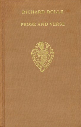 #167843) RICHARD ROLLE: PROSE AND VERSE edited from MS Longleat 29 and related manuscripts by S....