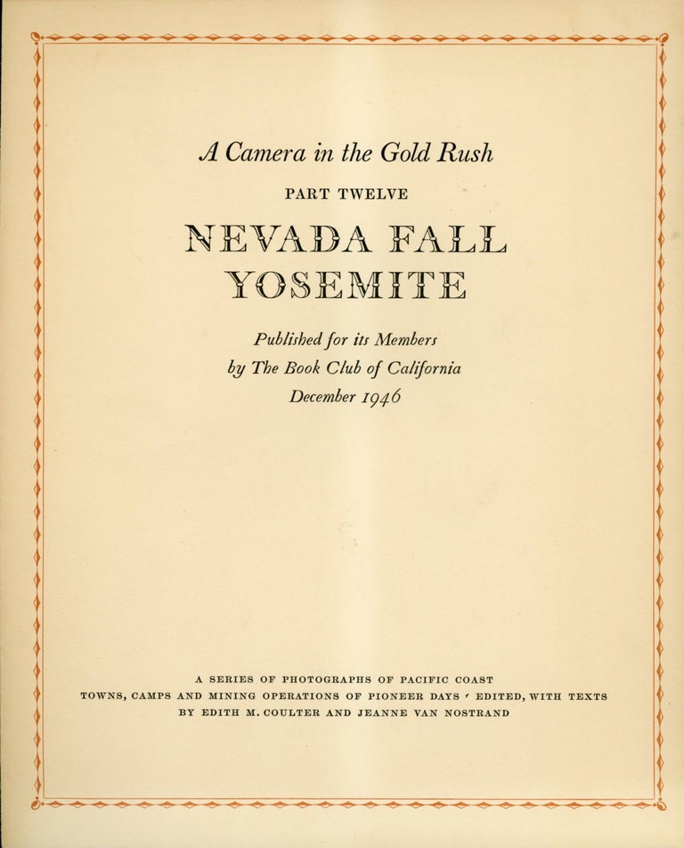 (#167931) Nevada Fall Yosemite ... [cover title]. ANSEL EASTON ADAMS.