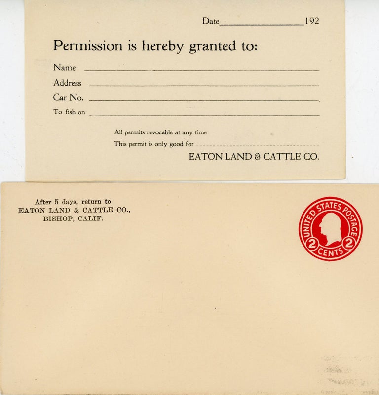 (#167946) Permission is hereby granted to: [caption title]. EATON LAND, CATTLE CO.