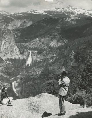 #168068) World famous viewpoint -- Glacier Point, more than 3200 feet above Yosemite Valley, is...