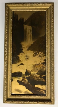 [Yosemite Valley] Vernal Fall, Yosemite National Park. Orotone print, approximately 17.5x42.5 cm (7 x 16 3/4 inches).
