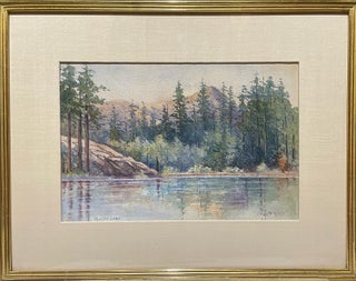 #168437) [Yosemite Valley] Mirror Lake. Watercolor, 23.5x35.5 cm (9 1/4 x 14 inches), signed...