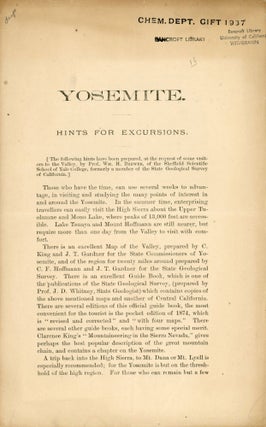 #168448) Yosemite. Hints for excursions. [The following hints have been prepared, at the request...